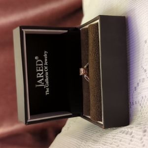Morganite Engagement Ring, rose-gold band